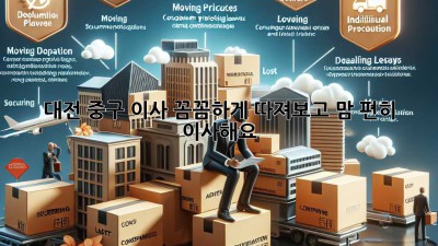 대전 중구 이사, 꼼꼼하게 따져보고 맘 편히 이사해요! 🚚💨
